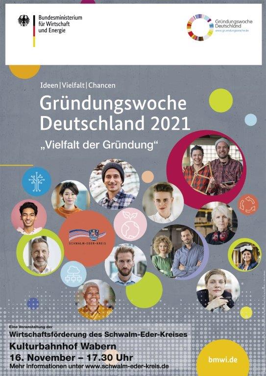 Schwalm Eder Kreis 202101026 Plakat Gründungswoche A5 Druck