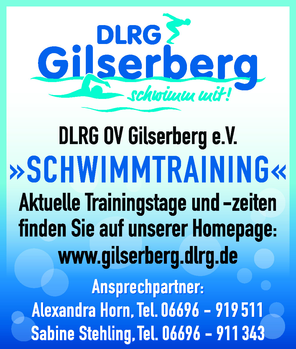 Vereine und Verbande - DLRG Gilserberg Training