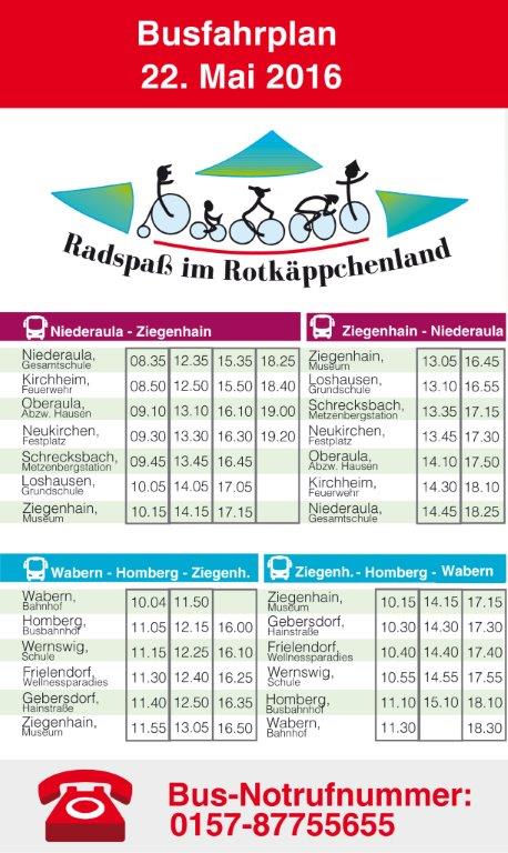 Vereine und Verbände-Tourismusservice RKL-Busfahrplan Radspaß 2016 Kopie